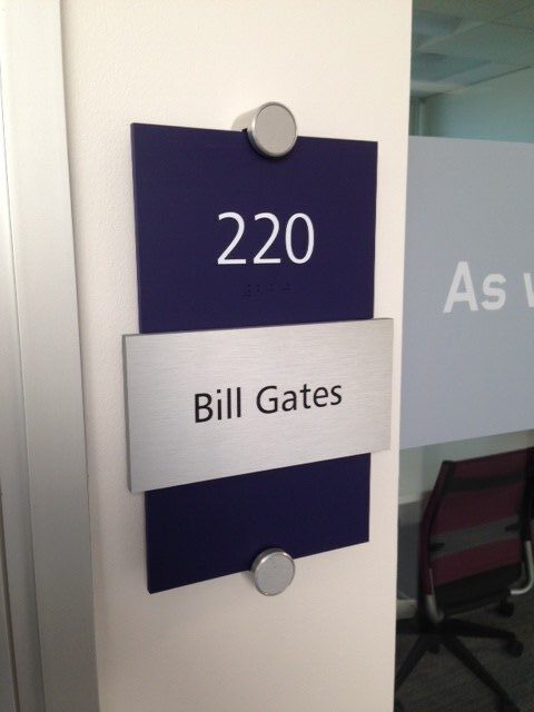 Color coordinated office signage by Stanco Signage.