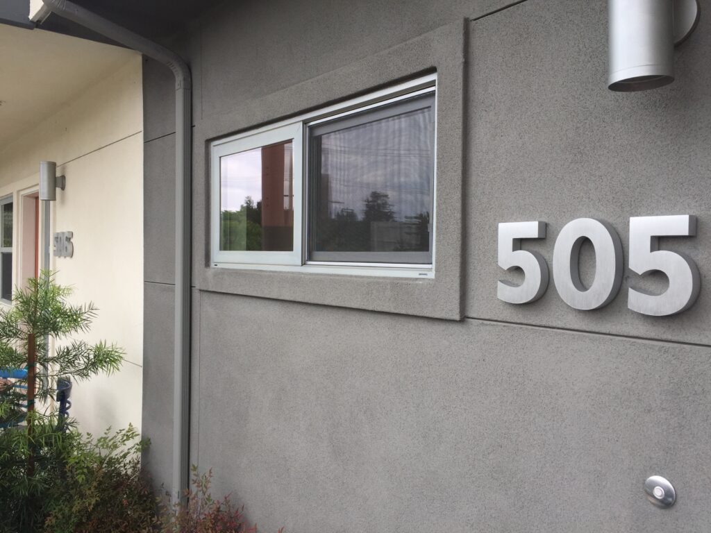 HIgh-end residential building signage in Los Angeles