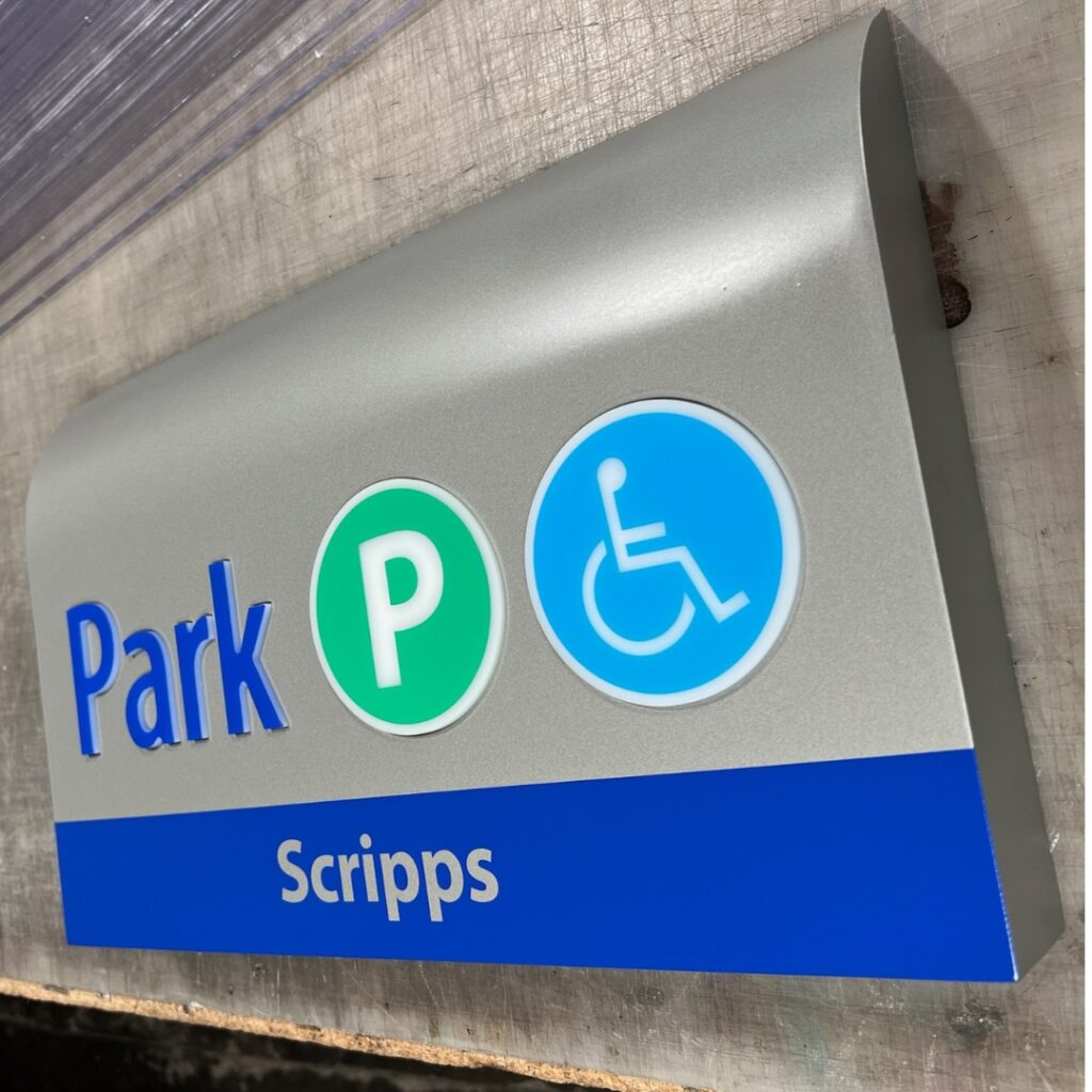 Parking sign at Scripps Institute in San Diego, California. 